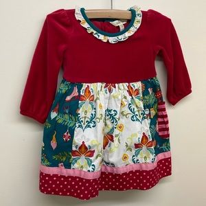 Matilda Jane Holiday Dress & Bloomer Size 12-18 mon. NWT